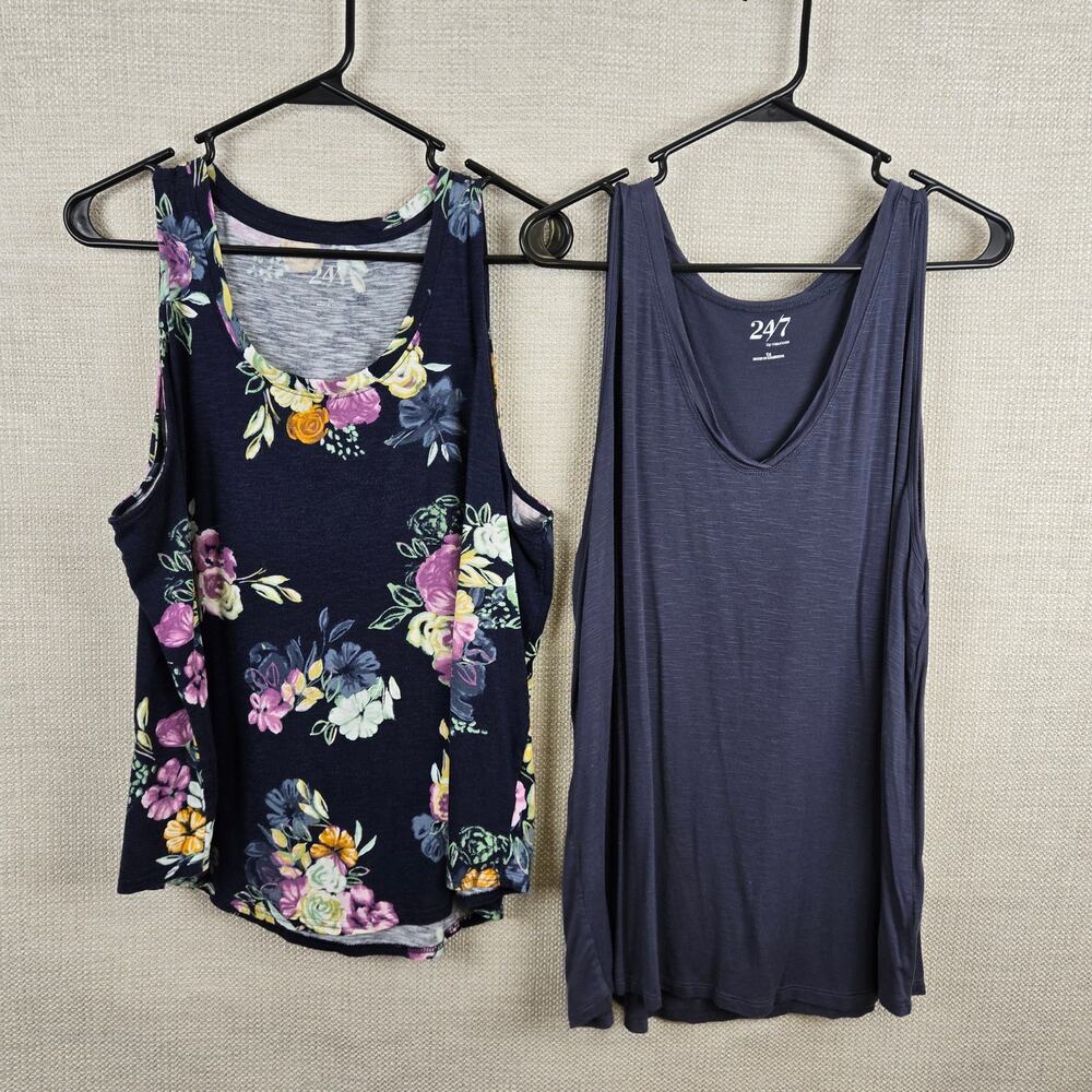 Maurices 1X Tank Top Bundle Blue Floral / Blue